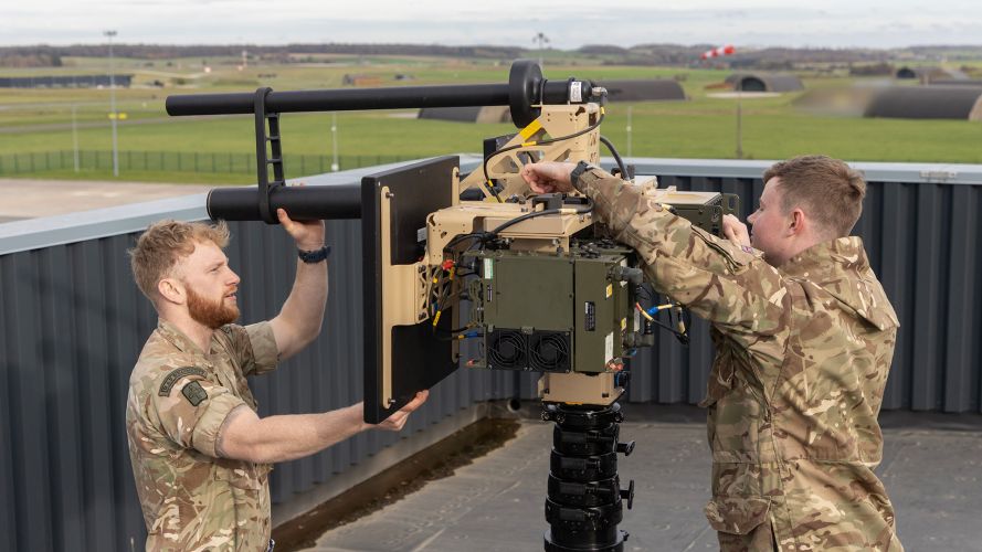 In pictures: RAF counter-drone unit deployed to Belgium after drone